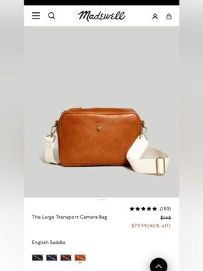 Madewell Large Transport Camera Bag